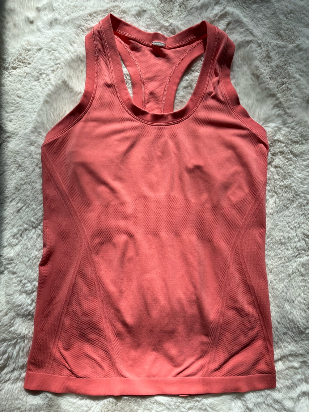 Athleta Momentum Seamless Tank, Women's Coral Racerback, Small